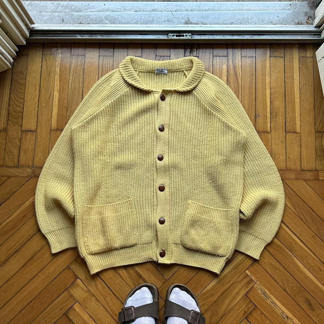 1980s CP Company Knitted Cardigan Yellow L