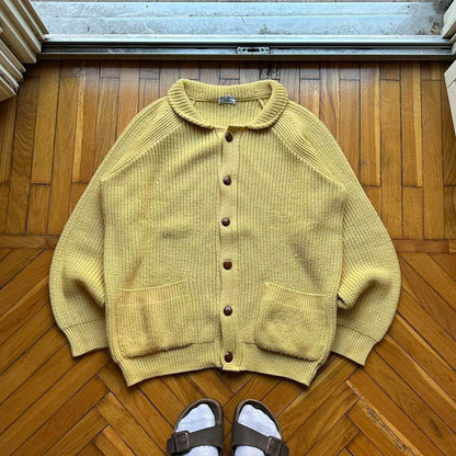 1980s CP Company Knitted Cardigan Yellow L
