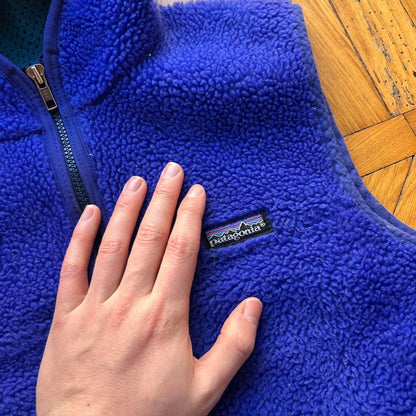 1990s Patagonia Fleece Gilet Blue Women's S