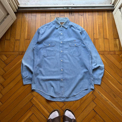 1980s CP Company Denim Shirt Blue L