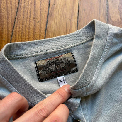 1990s Armani Jeans LS T Shirt Blue M