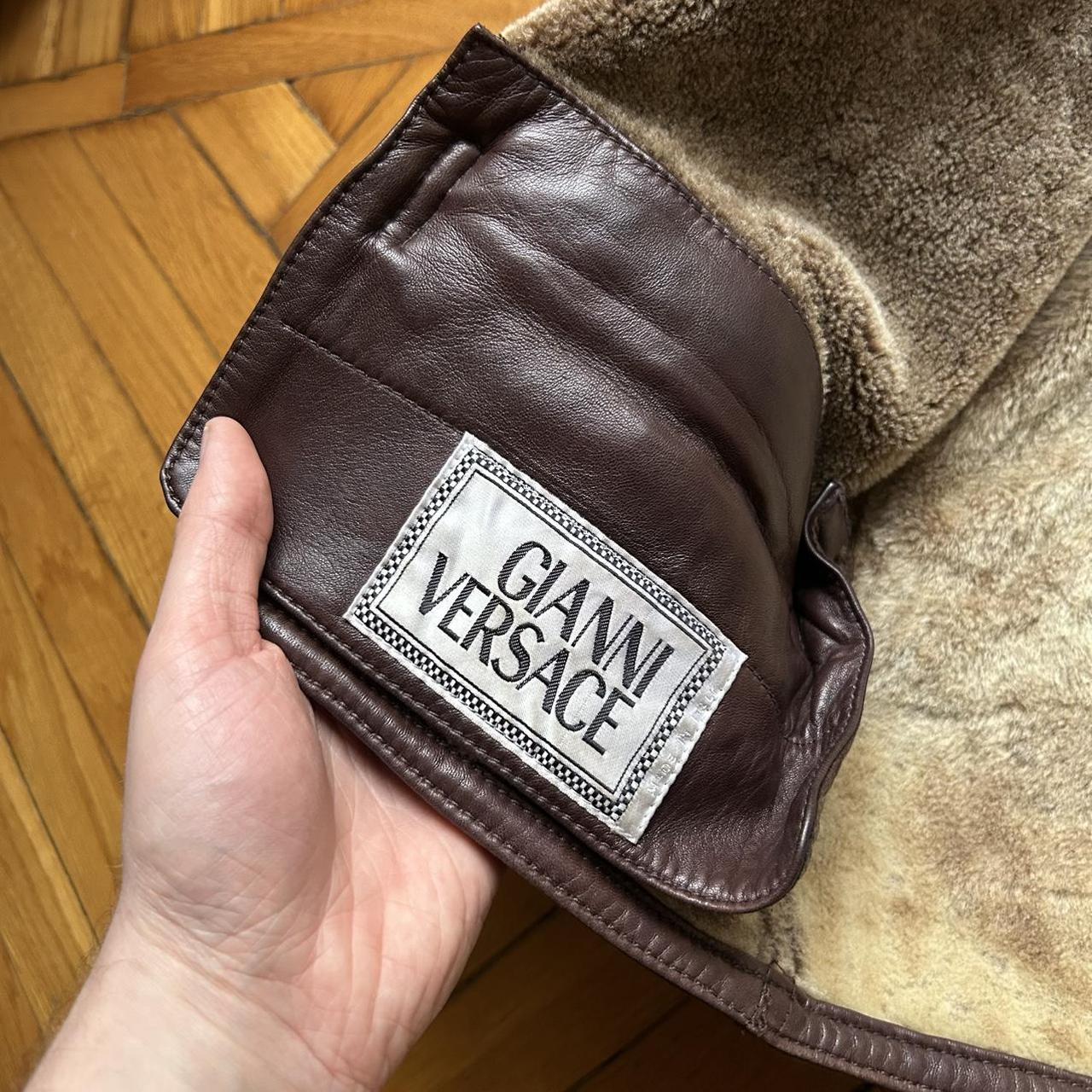 1990s Gianni Versace Suede Shearling Coat L