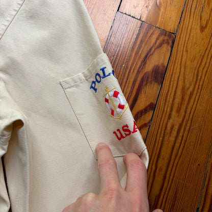 1990s Ralph Lauren Duffle Coat Cream L