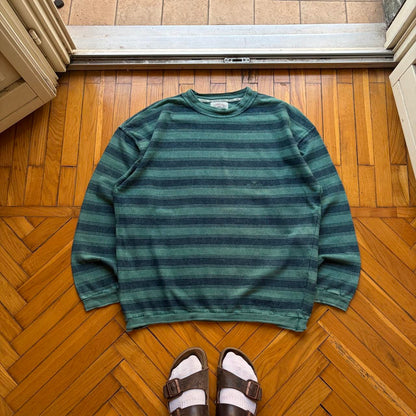 1990s Armani Jeans Striped Sweatshirt L