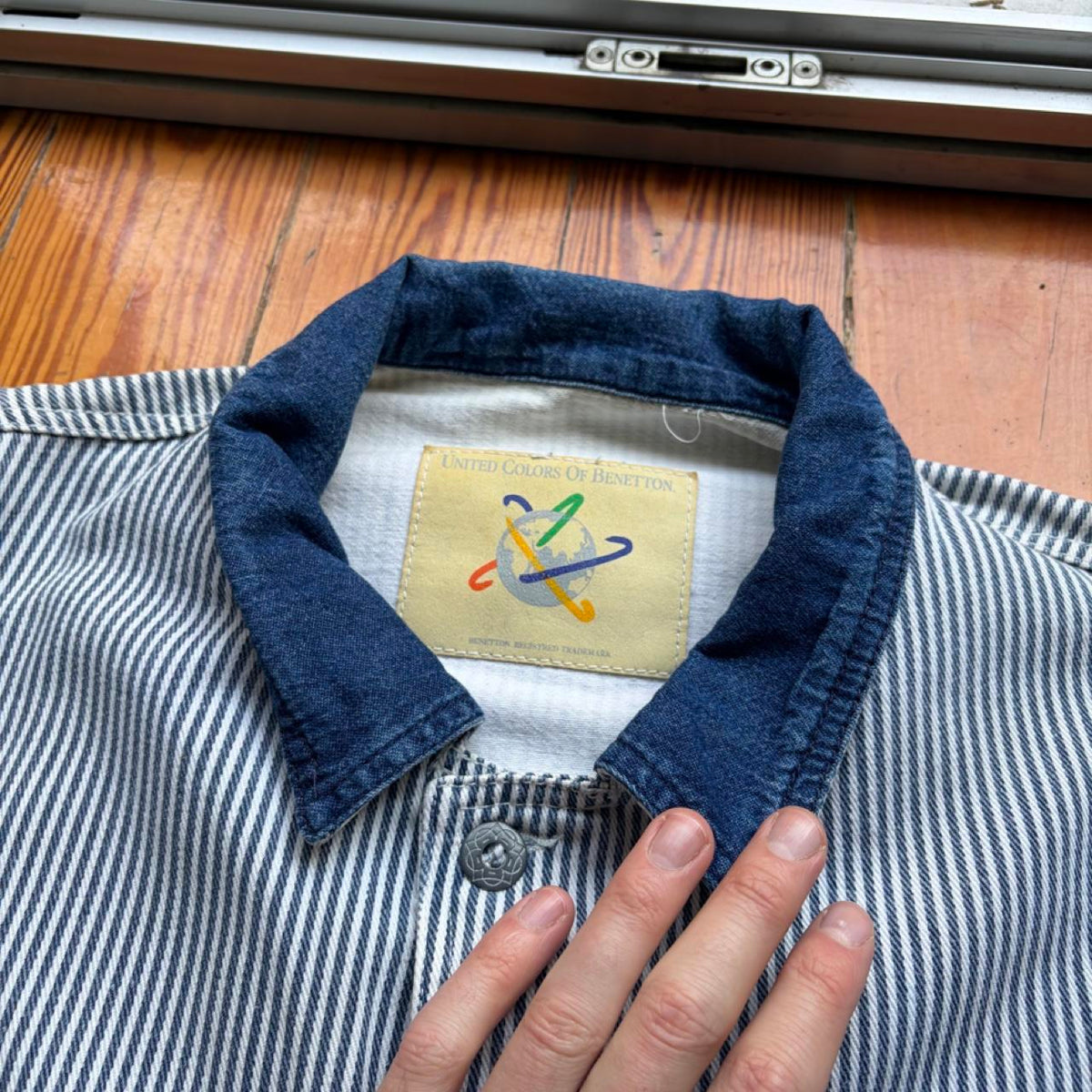 1990s Benetton Striped Jacket XL