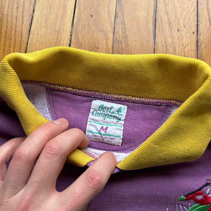 1980s Best Company Skiing Sweatshirt Purple S
