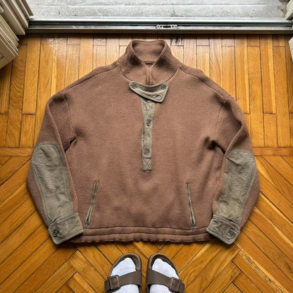 1980s Giorgio Armani Knitted Jumper Brown M