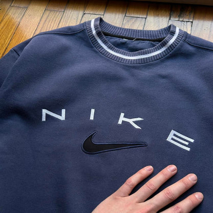 1990s Nike Sweatshirt Navy S