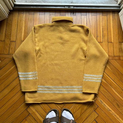A/W 1997 Stone Island Knitted Jumper Yellow L
