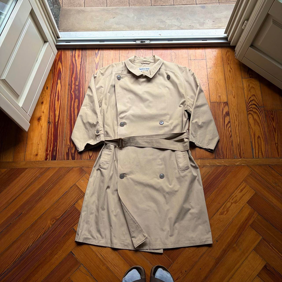 1980s Giorgio Armani Trench Coat M