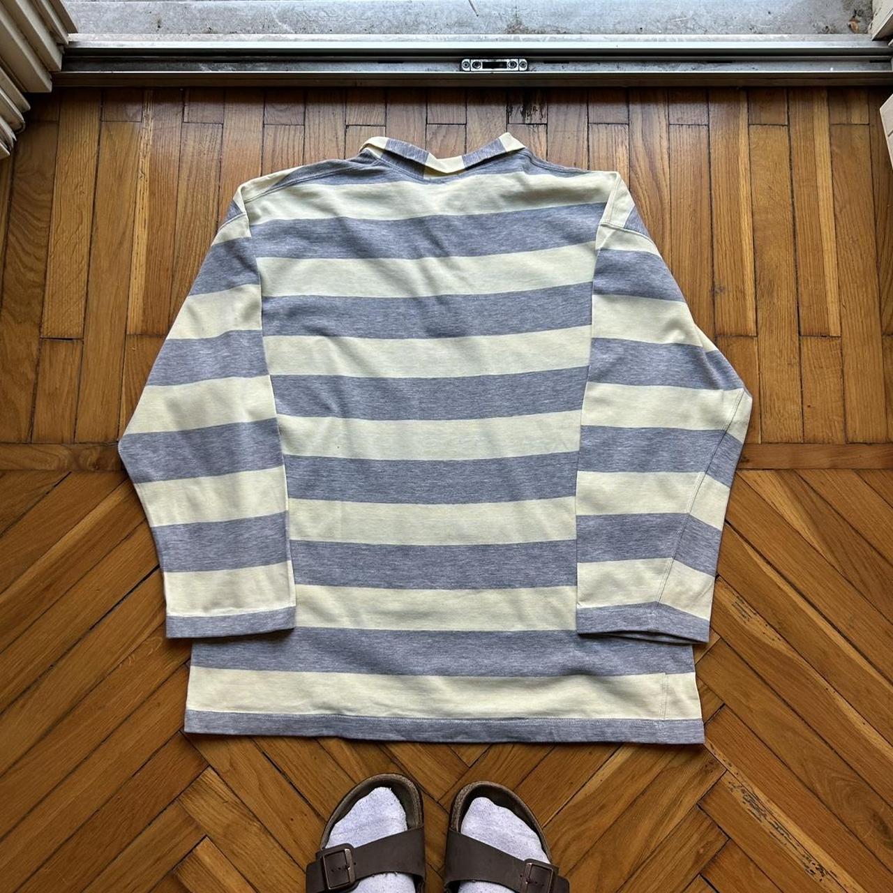 1980s Emporio Armani LS Striped T Shirt M
