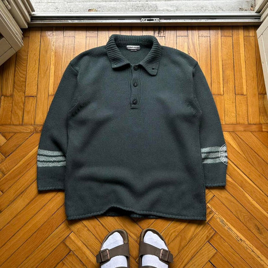 A/W 1996 Stone Island Knitted Jumper Green L