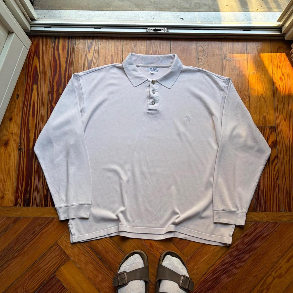 1990s Giorgio Armani Le Collezioni Polo Shirt XXL