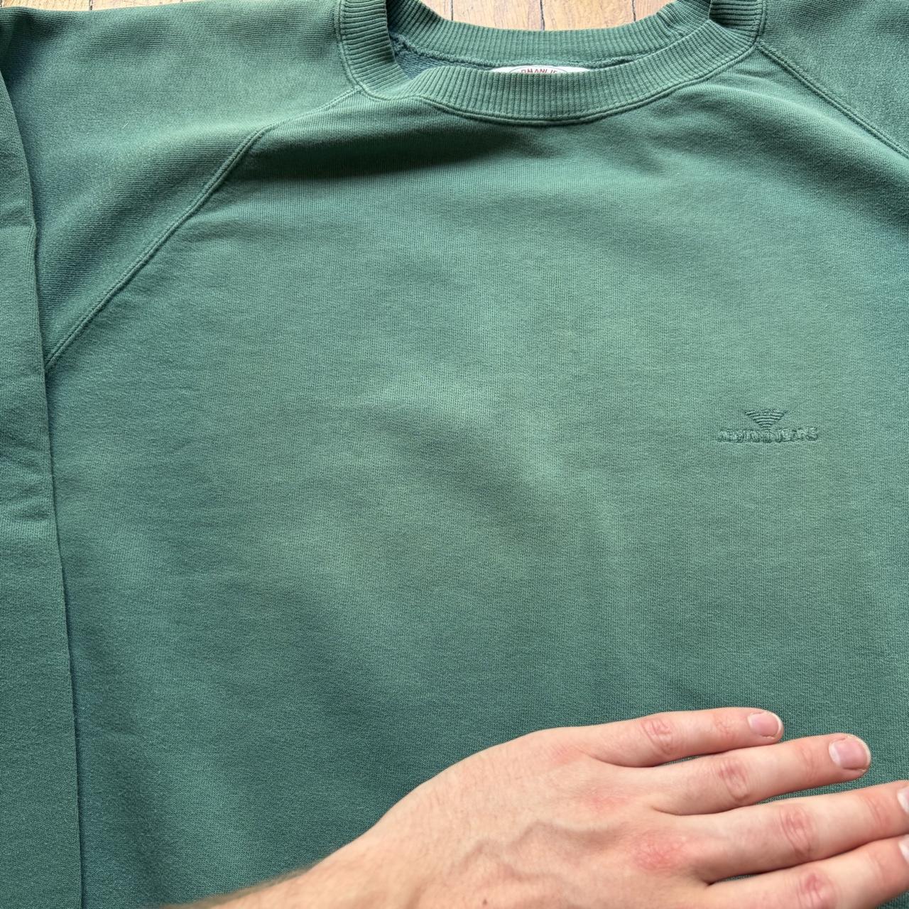 1990s Armani Jeans Sweatshirt Green XL