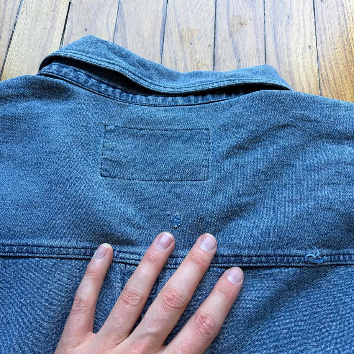 1990s Armani Jeans Mariner Denim Shirt XL