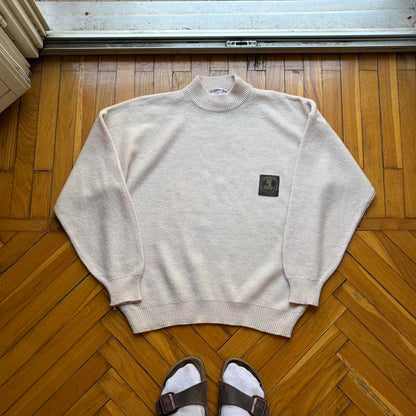 1980s Giorgio Armani Knitted Jumper Beige S