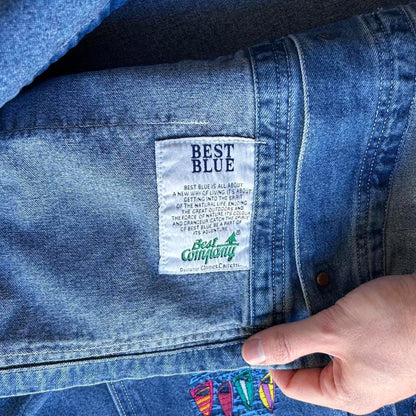 1980s Best Company Denim Jacket Blue XL