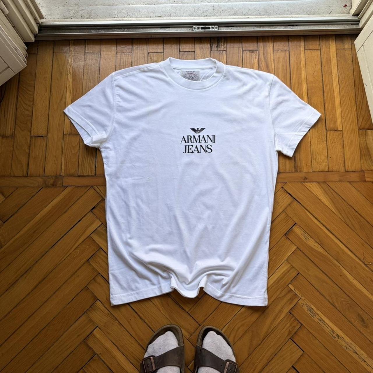 1990s Armani Jeans T Shirt White M
