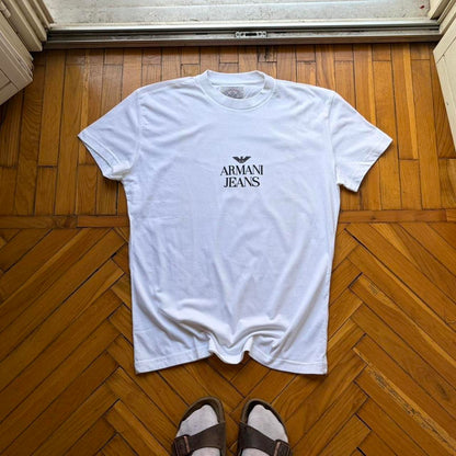 1990s Armani Jeans T Shirt White M