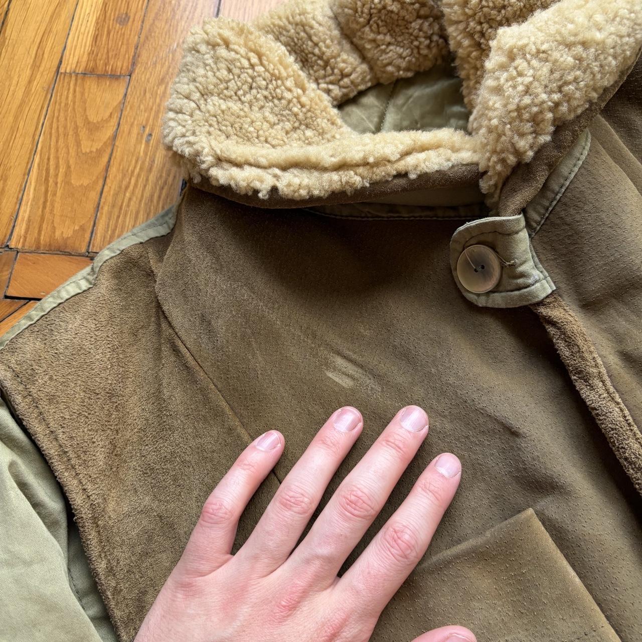 1980s CP Company Cotton & Leather Coat L