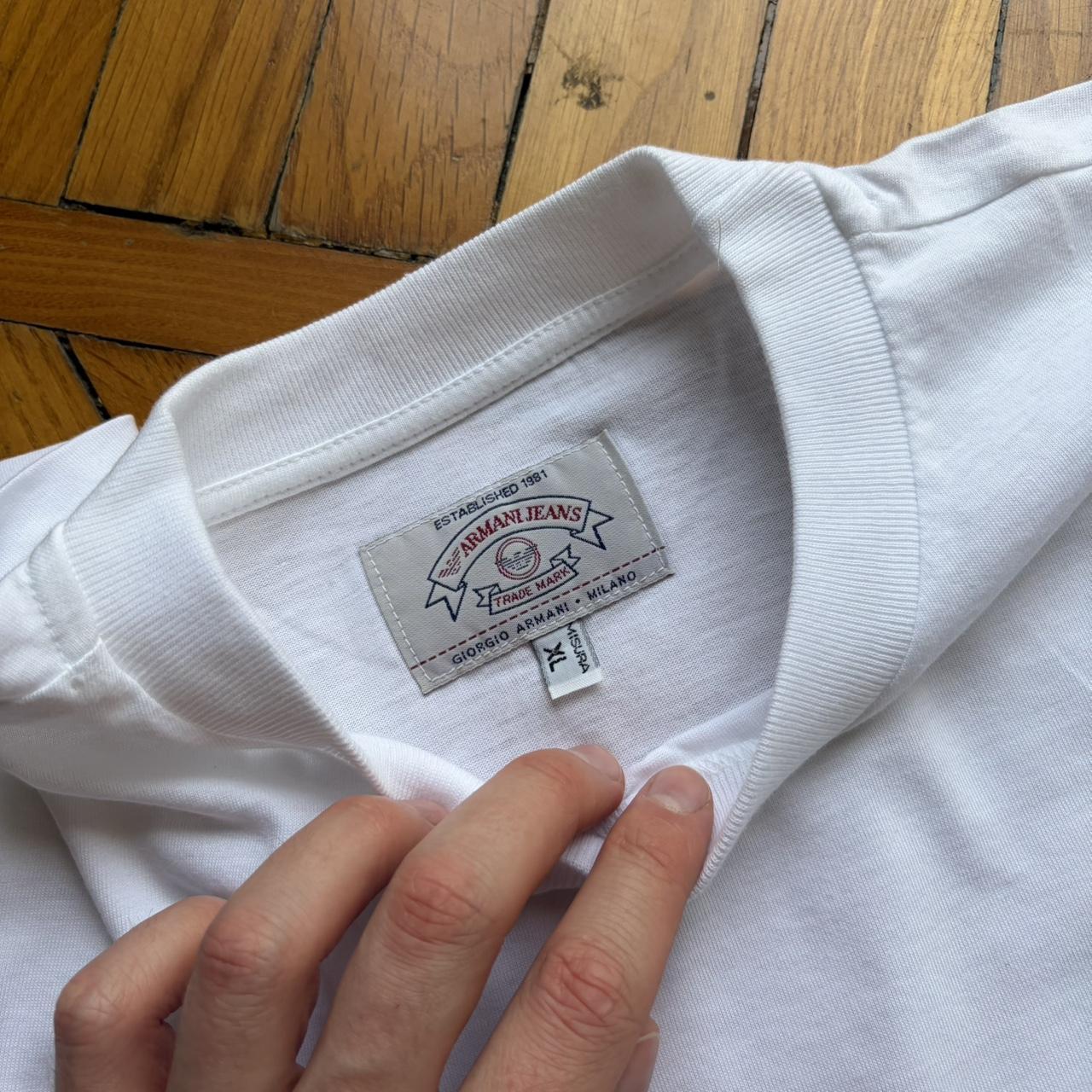 1990s Armani Jeans Basic T Shirt White XL