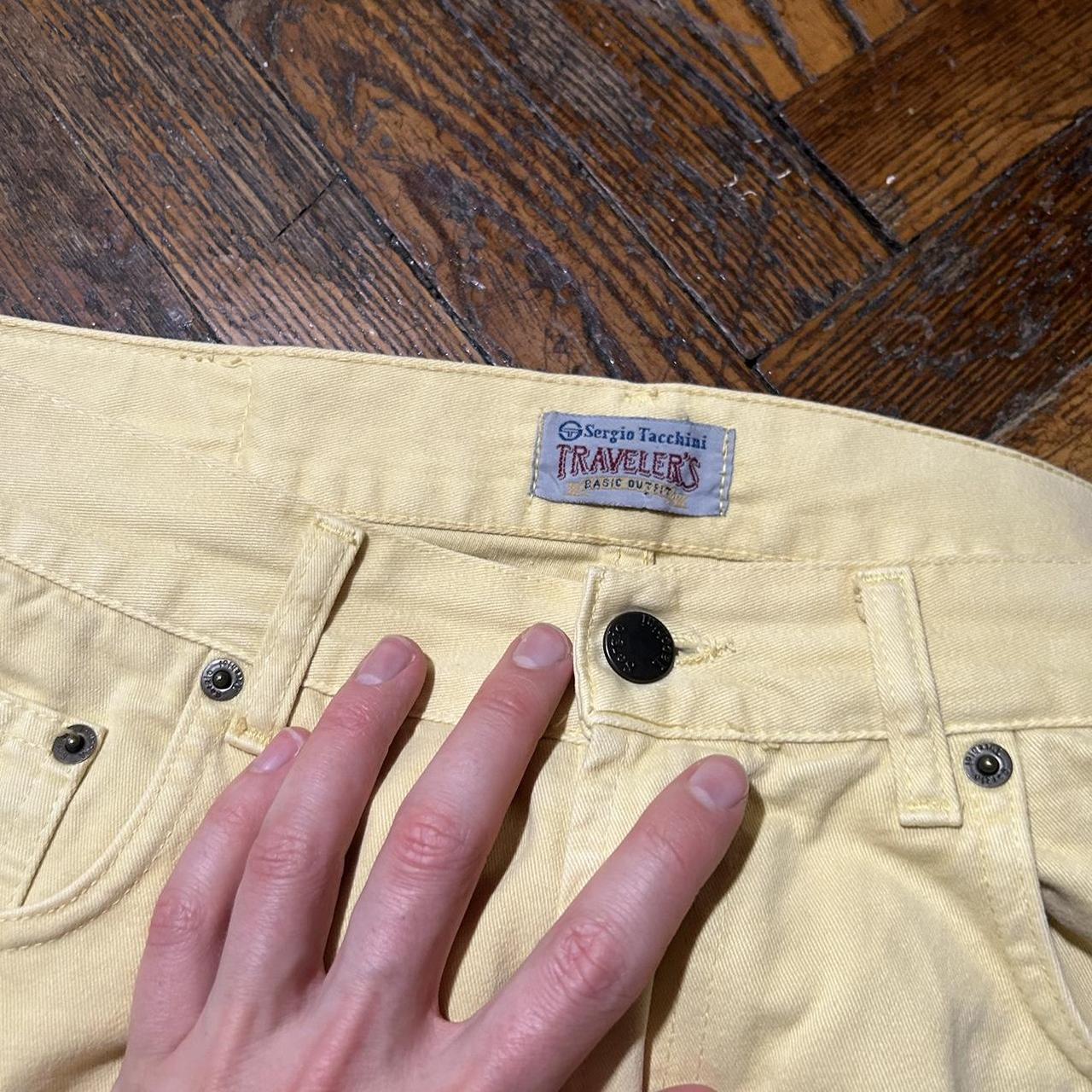 1990s Sergio Tacchini Trousers Yellow 32W 28L