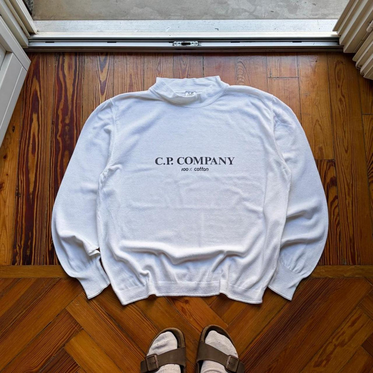 1980s CP Company 100% Cotton Knitted Jumper L