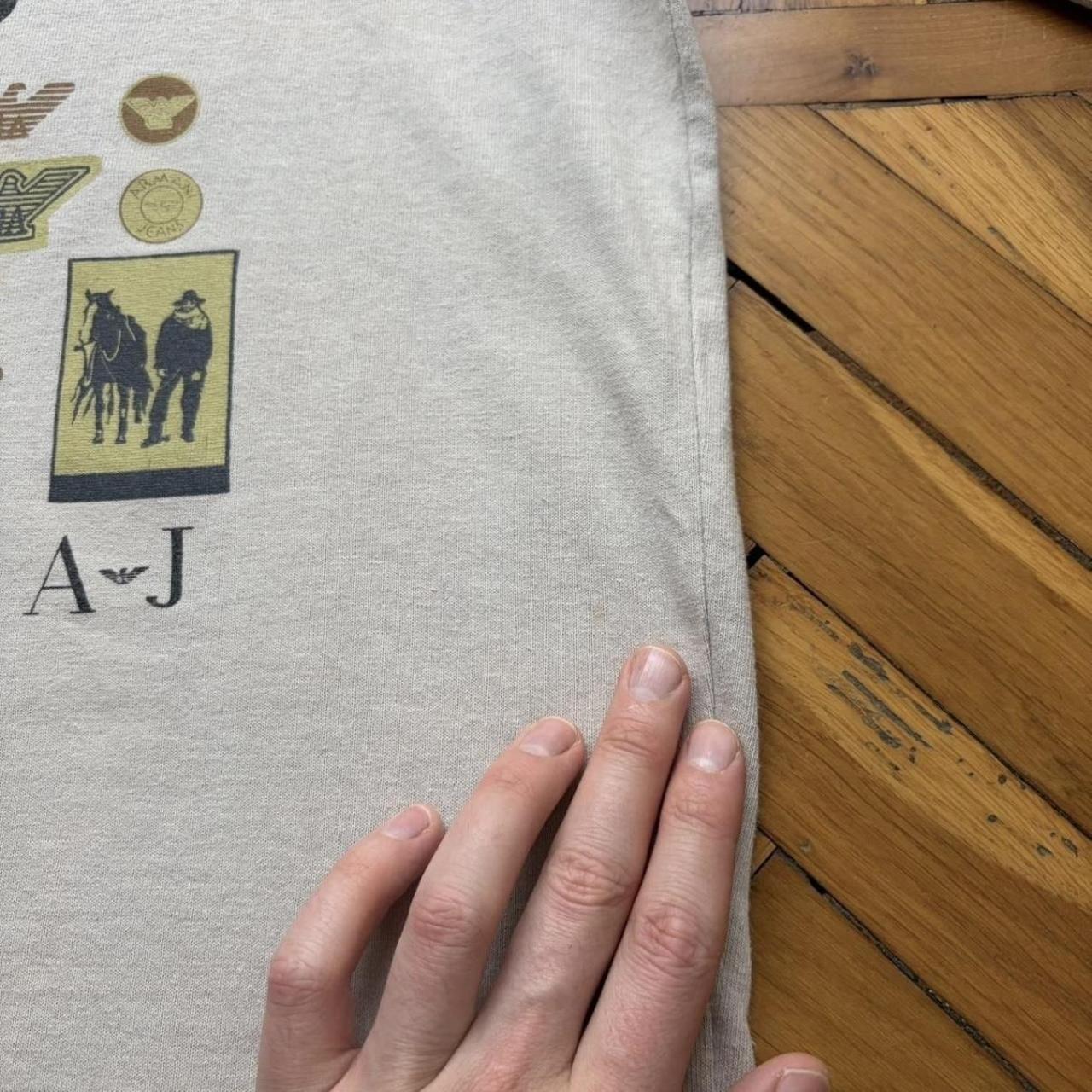 1990s Armani Jeans 10 Year Anniversary T Shirt L