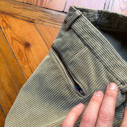 1980s Cerruti 1881 Corduroy Trousers Khaki 32W 30L