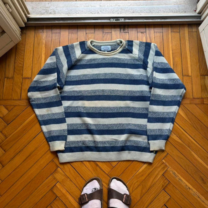 1990s Armani Jeans Striped Knitted Jumper L