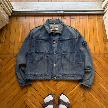 1980s Armani Jeans Mariner Denim Jacket L