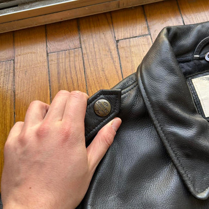 1990s Chevignon Leather Jacket Black S