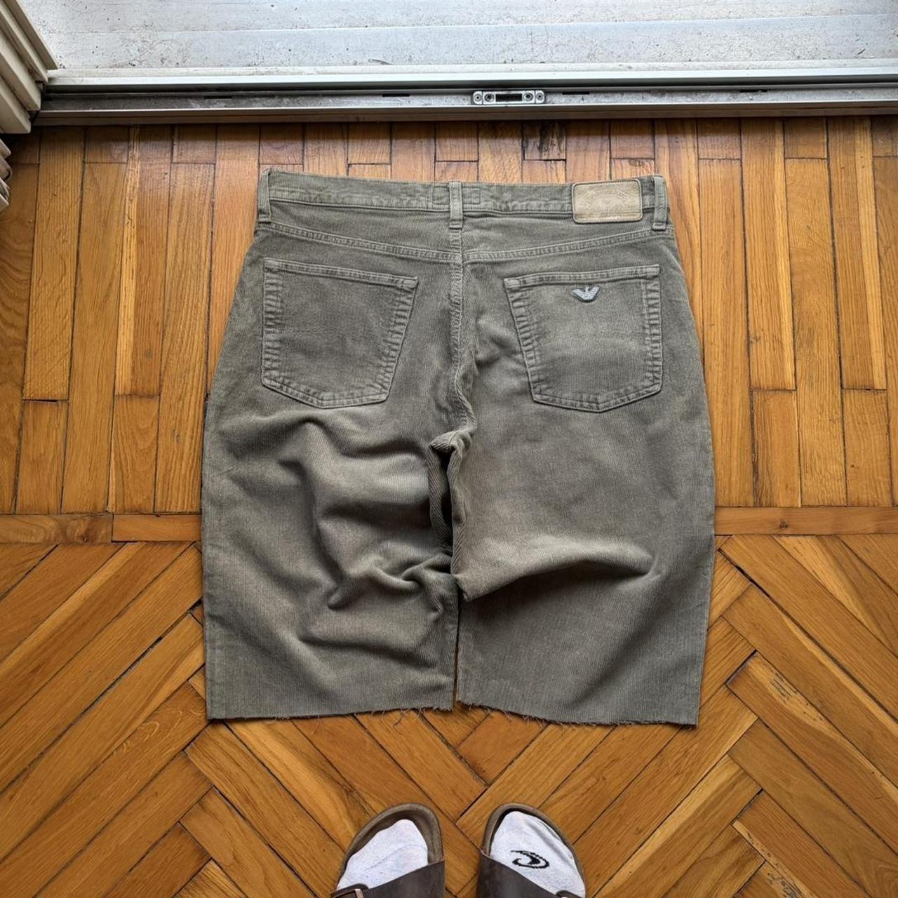 1990s Armani Jeans Corduroy Shorts Khaki 36W