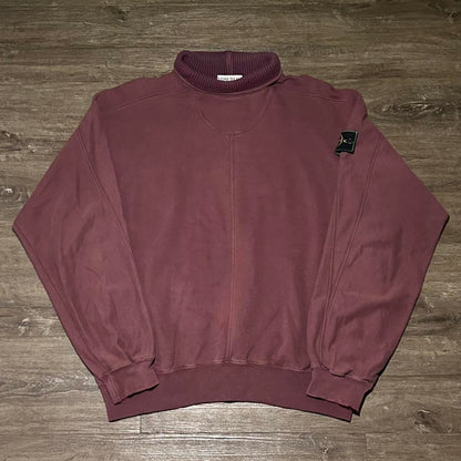 1990s Stone Island Sweatshirt Burgundy L