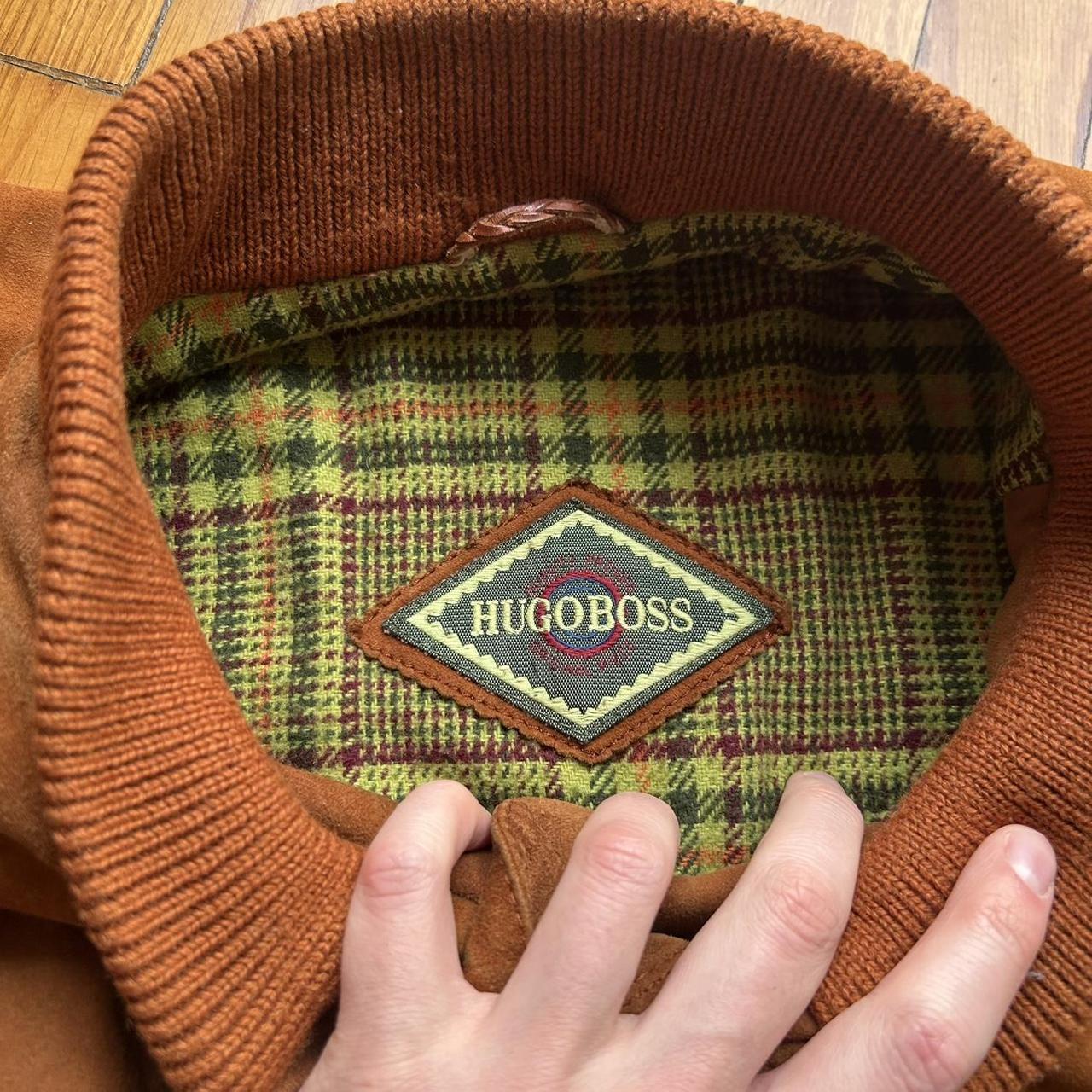 1990s Hugo Boss Suede Leather Jacket XL