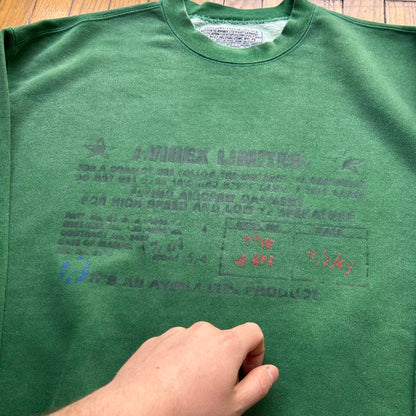 1990s Avirex Sweatshirt Green XL