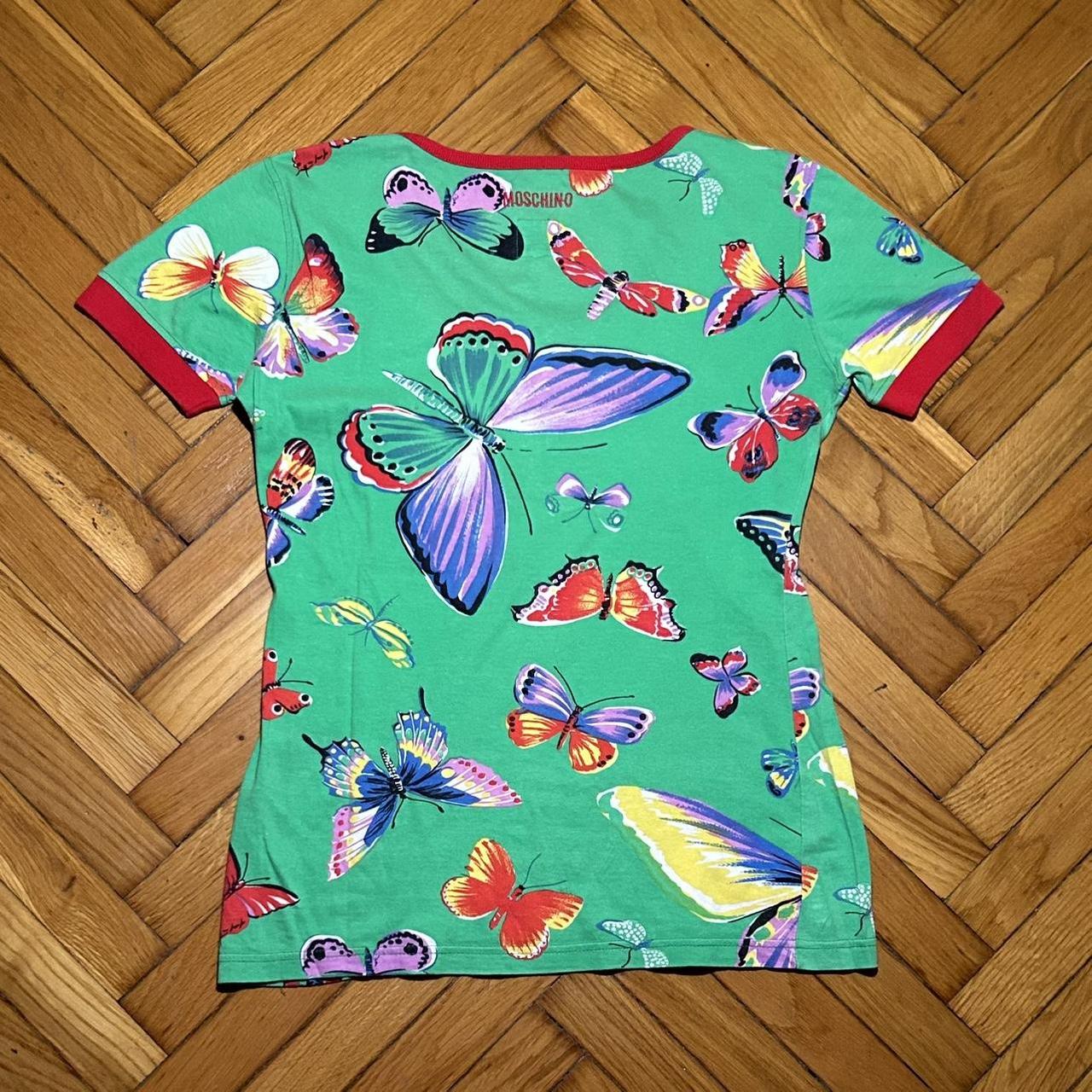 1990s Moschino Butterfly T Shirt Women's S