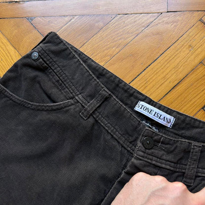 A/W 1997 Stone Island Marina Corduroy Trousers Brown 34W 32L