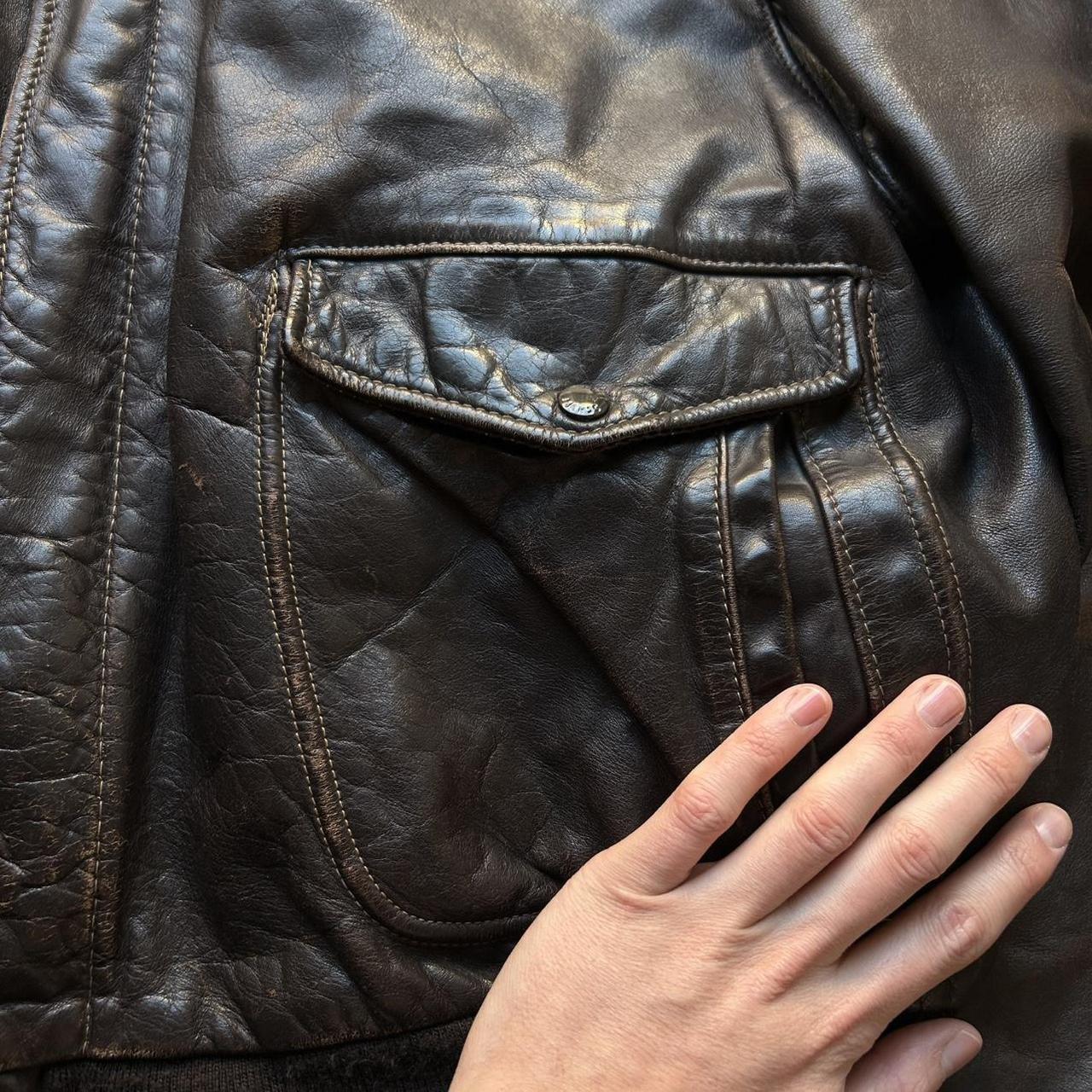 1990s Schott Leather Jacket Brown L