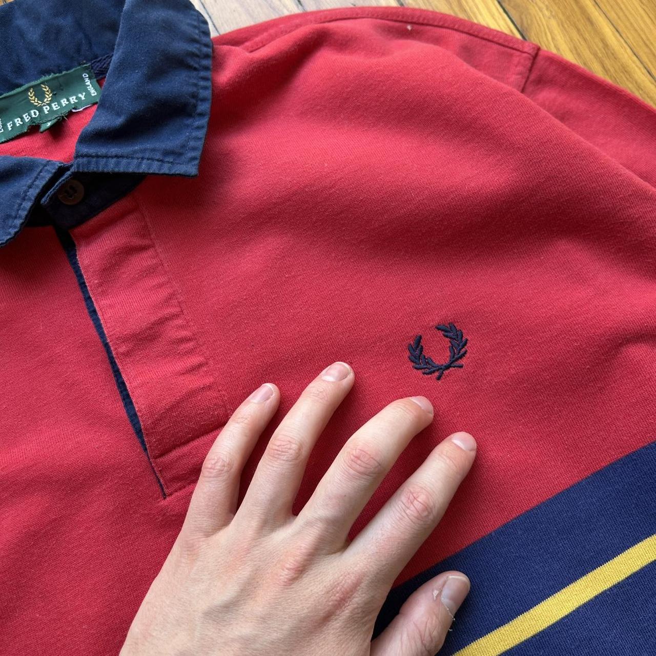 1990s Fred Perry LS Polo Shirt L