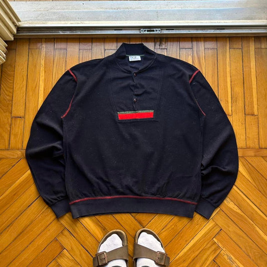 1980s CP Company LS T Shirt Navy S