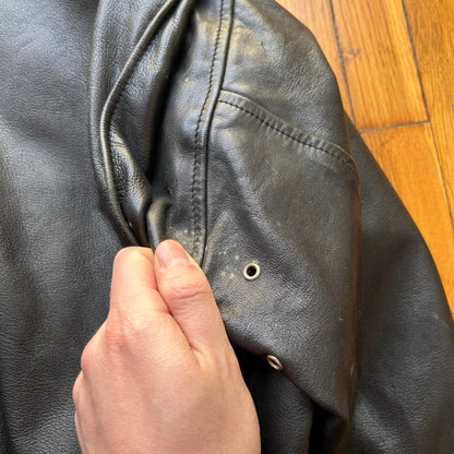 1990s Chevignon Leather Jacket Black S