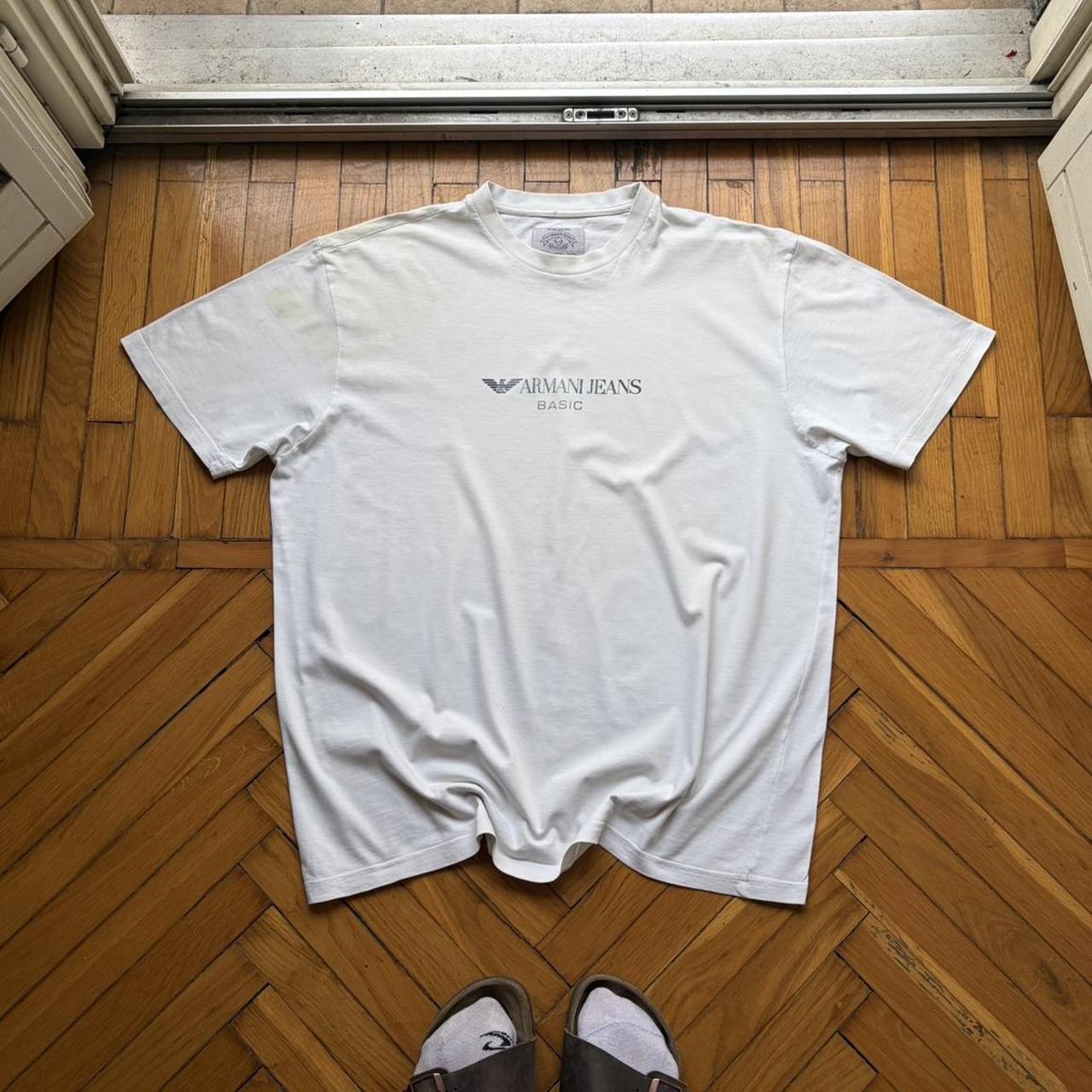 1990s Armani Jeans Basic T Shirt White L