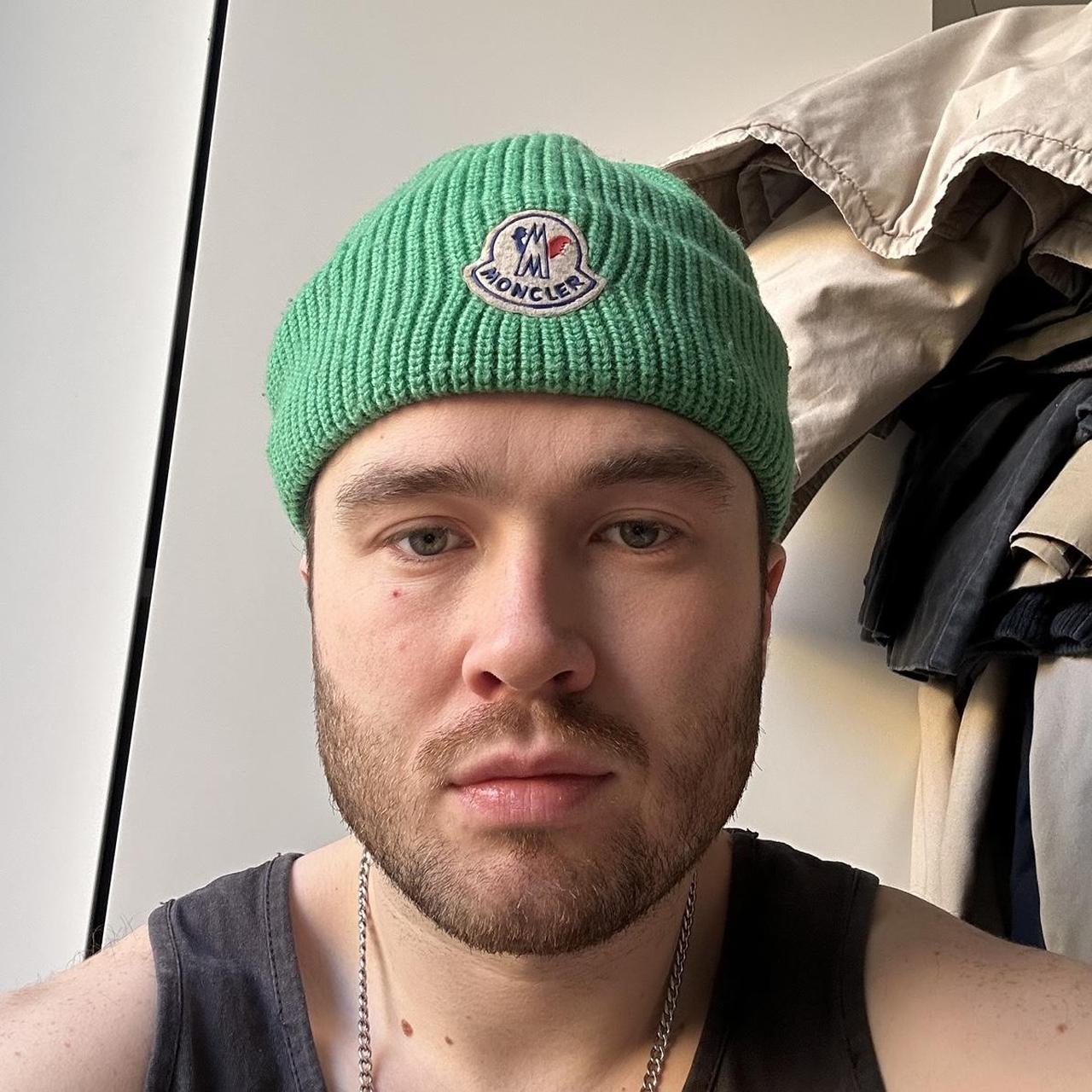 1980s Moncler Knitted Beanie Green OS