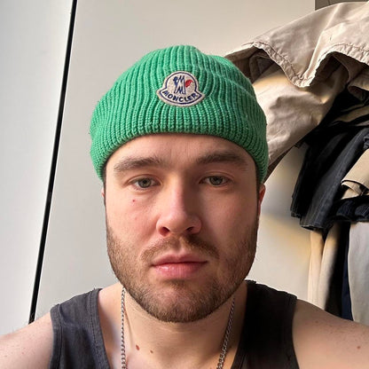 1980s Moncler Knitted Beanie Green OS