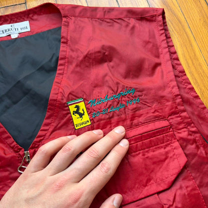 1996 Cerruti 1881 Ferrari Gilet Red M