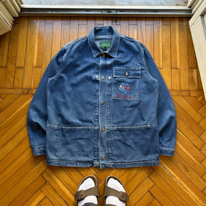1980s Best Company Denim Jacket Blue XL