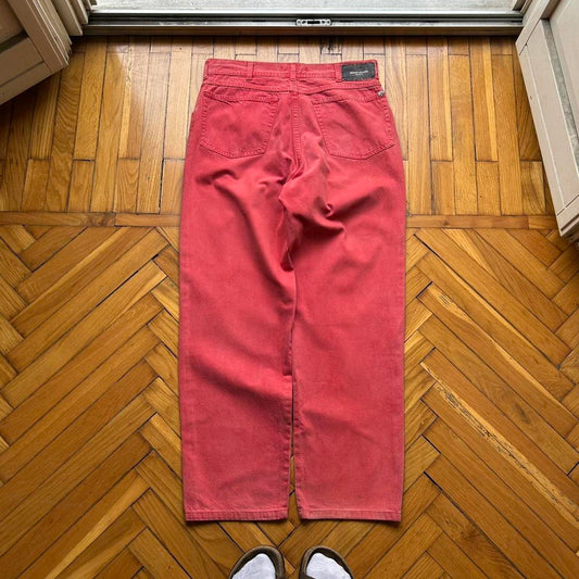 1990s Stone Island Marina Trousers Red 32W 28L