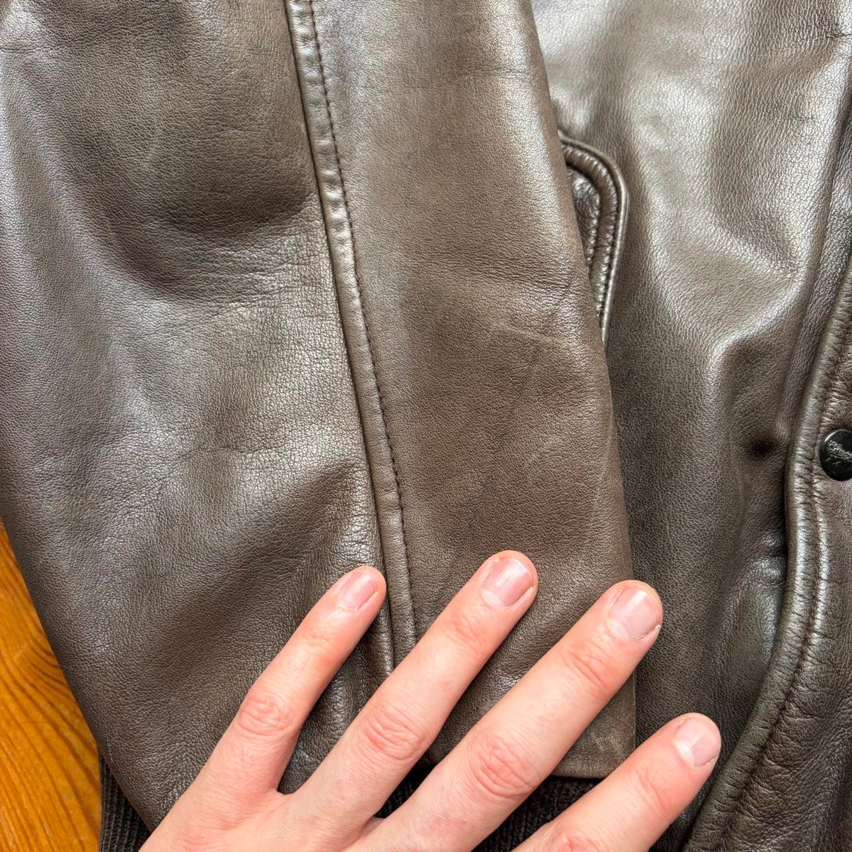 1990s Chevignon Leather Jacket Brown L