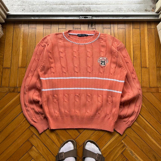 1980s Emporio Armani Knitted Jumper Orange L
